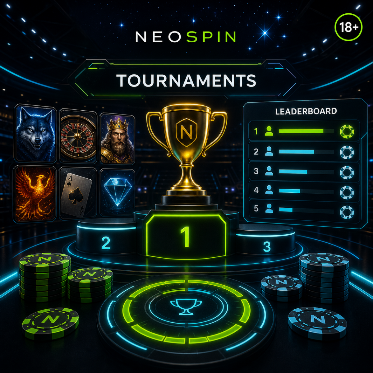 Neospin casino tournaments and leaderboards