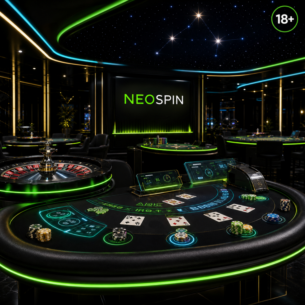 Neospin Casino Australia lobby with pokies and live games